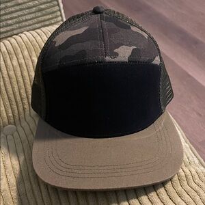 Camouflage and Black Trucker Hat